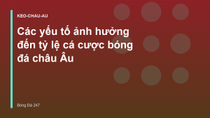 Read more about the article Các yếu tố ảnh hưởng đến tỷ lệ cá cược bóng đá châu Âu