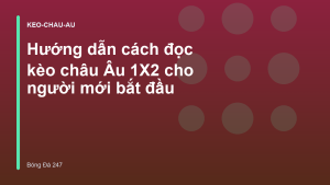 Read more about the article Hướng dẫn cách đọc kèo châu Âu 1X2 cho người mới bắt đầu